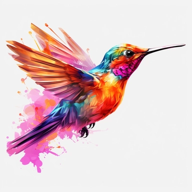 humming bird , creative shiny, super resolution, Pshycedelic PNG, Graffiti, Clipart, watercolor, realistic, 8k
