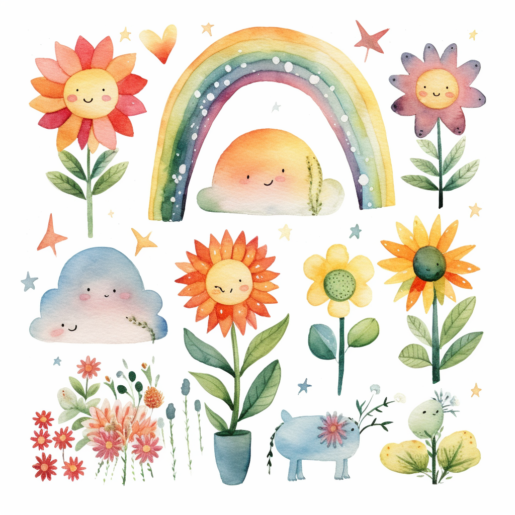 color rainbow cliparts