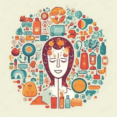 vector, clipart, stress, health