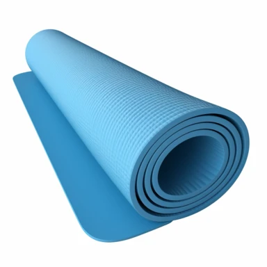 small blue exercise mat clipart
