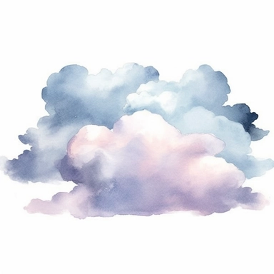 Serene watercolor sky clipart against a pristine white background. The illustration features a beautiful watercolor painting of a sky with soft, pastel hues. The colors blend seamlessly, creating a peaceful and dreamy atmosphere. The white background adds a clean and modern touch, allowing the watercolor sky to take center stage. The lighting is soft and gentle, enhancing the ethereal quality of the painting. The atmosphere exudes a sense of tranquility and serenity.