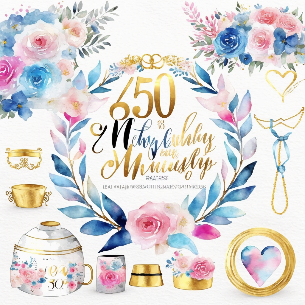 marriage anniversary cliparts