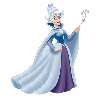 Fairy Godmother of Cinderella, Disney, clipart, white background