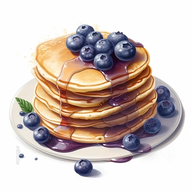 isometric illumination of ultra realistic blueberry pancakes, spaced out, sublimation clipart, watercolors and pencil style, isolated on white, ultra-detailed, high quality, ghibli style, award winning, soft realism, chiaroscuro, firecore, massurrealism, cute cartoonish designs, iconic, white background (relaxed, stealth)