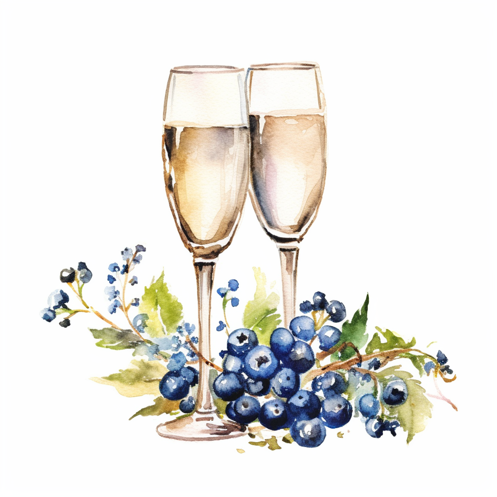 champagne glasses clipart