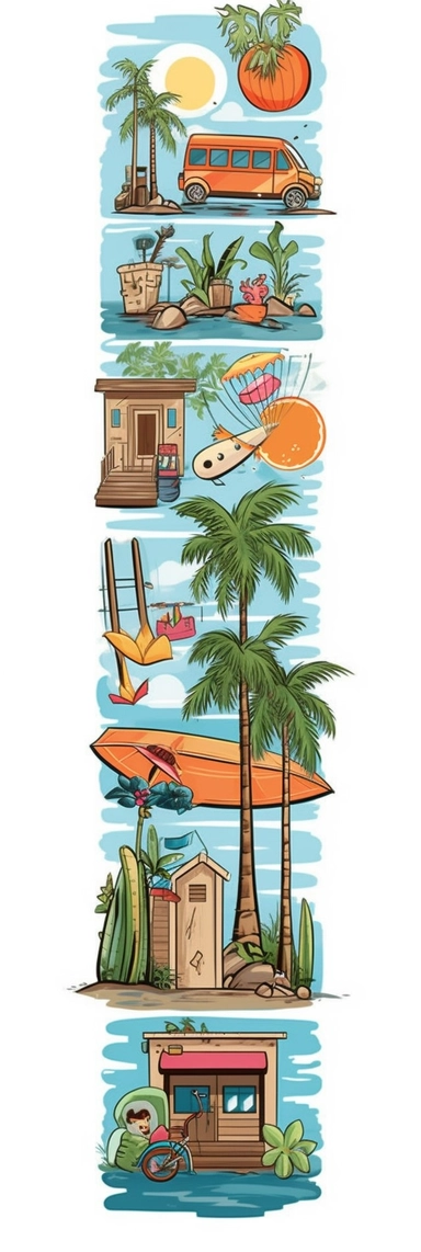 florida summer inspired clipart