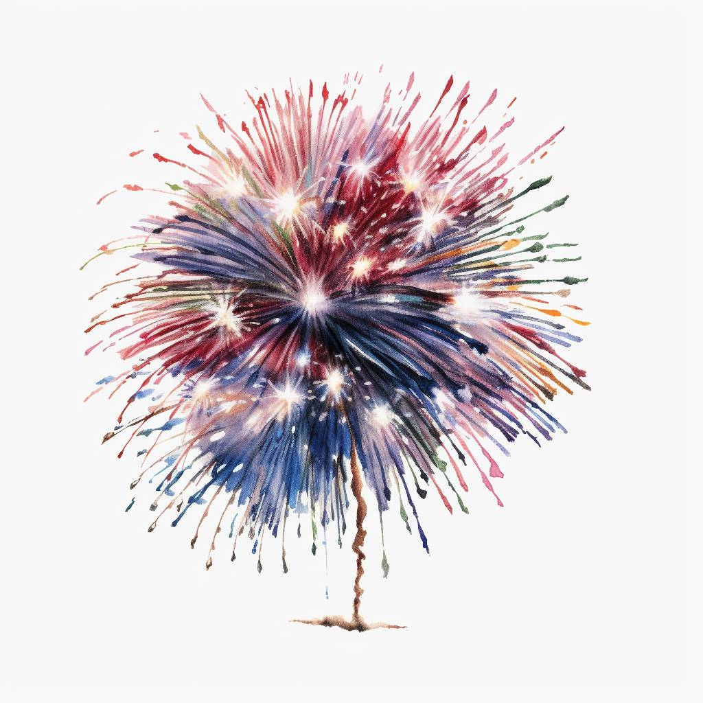 4th of july fireworks clipart