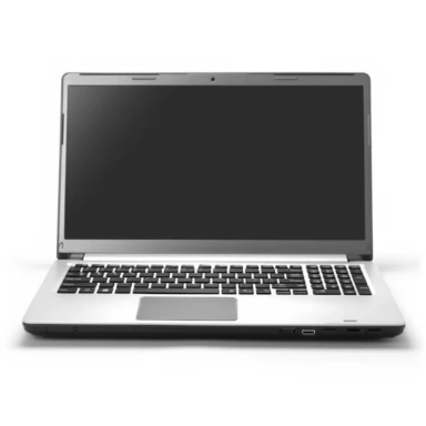 Laptop isolated on white background with two clipping paths included