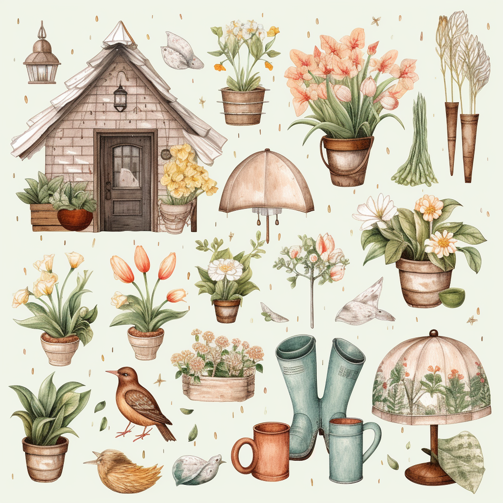 animal spring cliparts