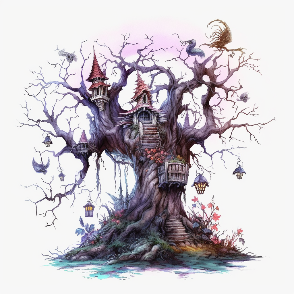 haunted tree cliparts