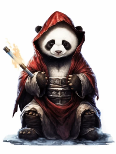 tarot card with panda Cub as Jedi master, clipart png, WHITE BACKGROUND, photorealistic, painting, watercolor, 8k, ultra details,