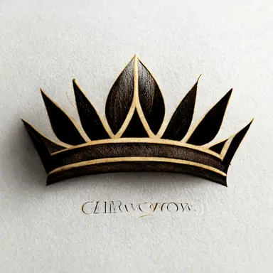 crown clipart logo, ornament , luxury, hyperdetailed calligraphic around