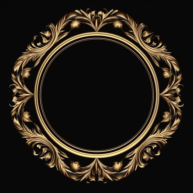 Filigree borders or frame clipart, hd, detailed, on black background, spaced out