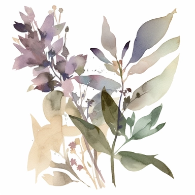 watercolor, a piece of botanical item clipart, faded barely visible color