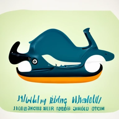 whales riding moterbikes and shuffling clipart