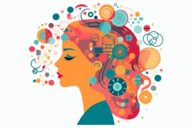Mental Health Clipart, 8K, white background, spaced out