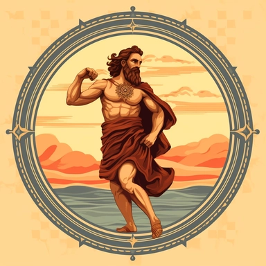 vintage style greek mythology figure clipart