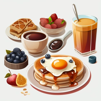 Breakfast Clipart, Breakfast Food