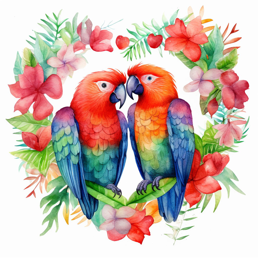 green parrot cliparts