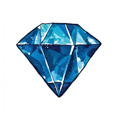 blue diamond simple clip art , white background