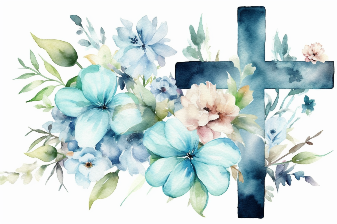 cross flowers cliparts