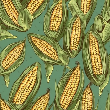 seamless, vintage corn, clipart, non-overlapping,