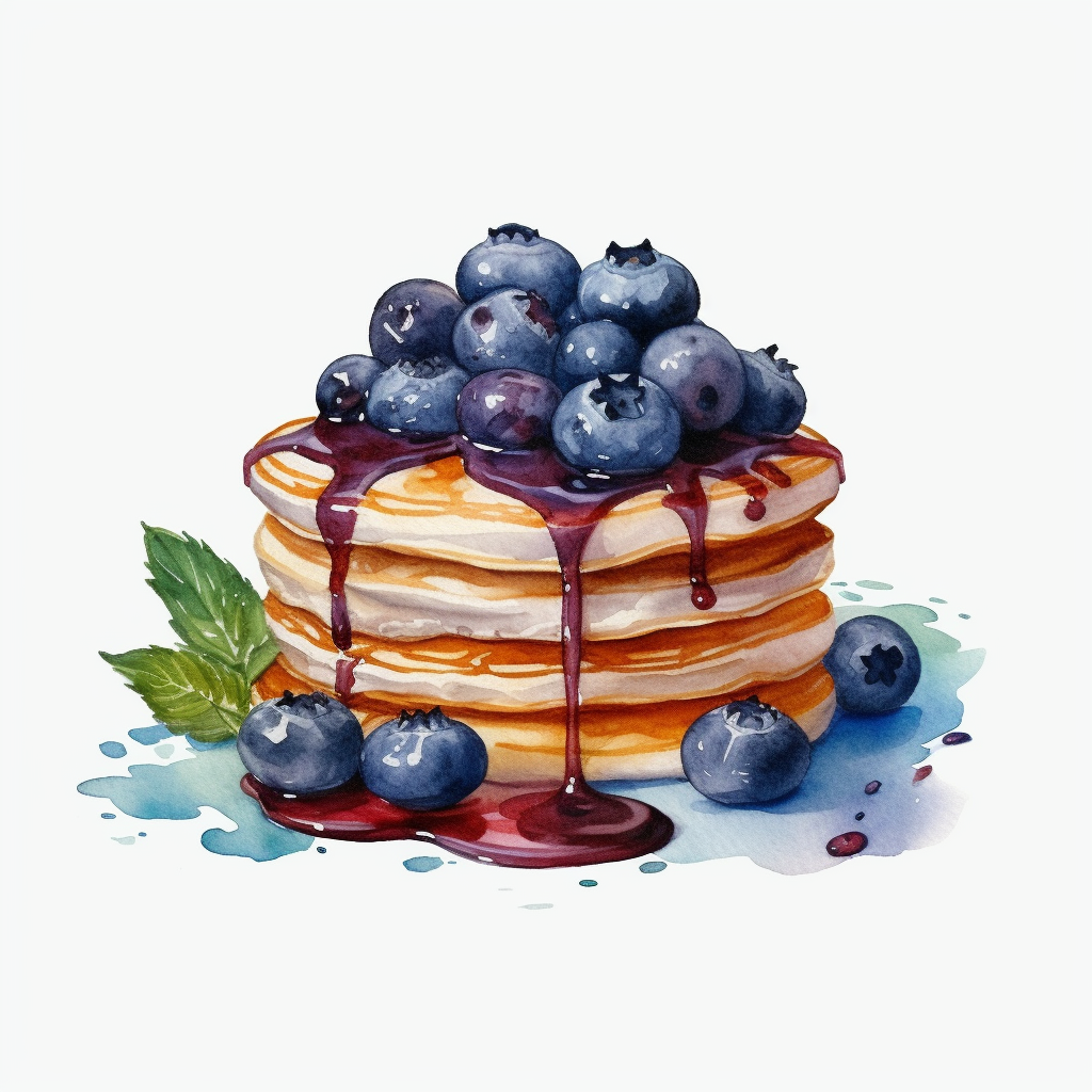 blueberry pancakes cliparts