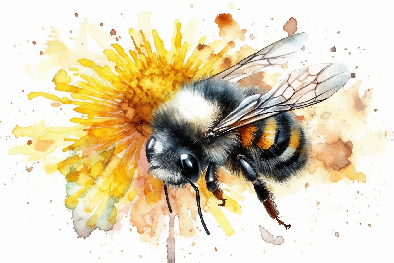 flower bee cliparts