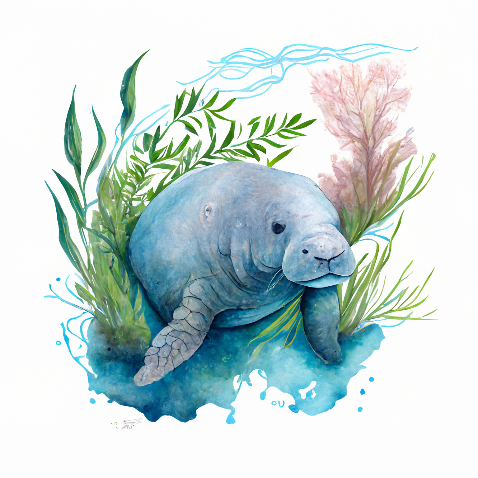 manatee cliparts background