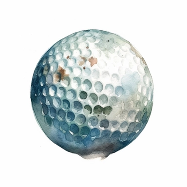 golf ball, watercolour, clipart