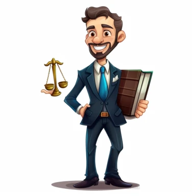lawyer man character clipart working white background no caption
