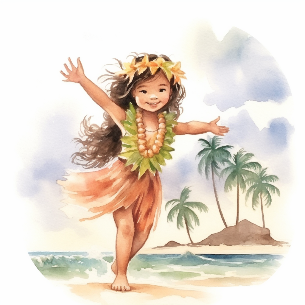 hula girl clipart
