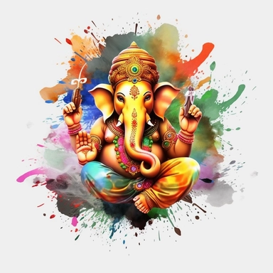 indian, god clipart, ganesha clipart, spray paint art, blank background