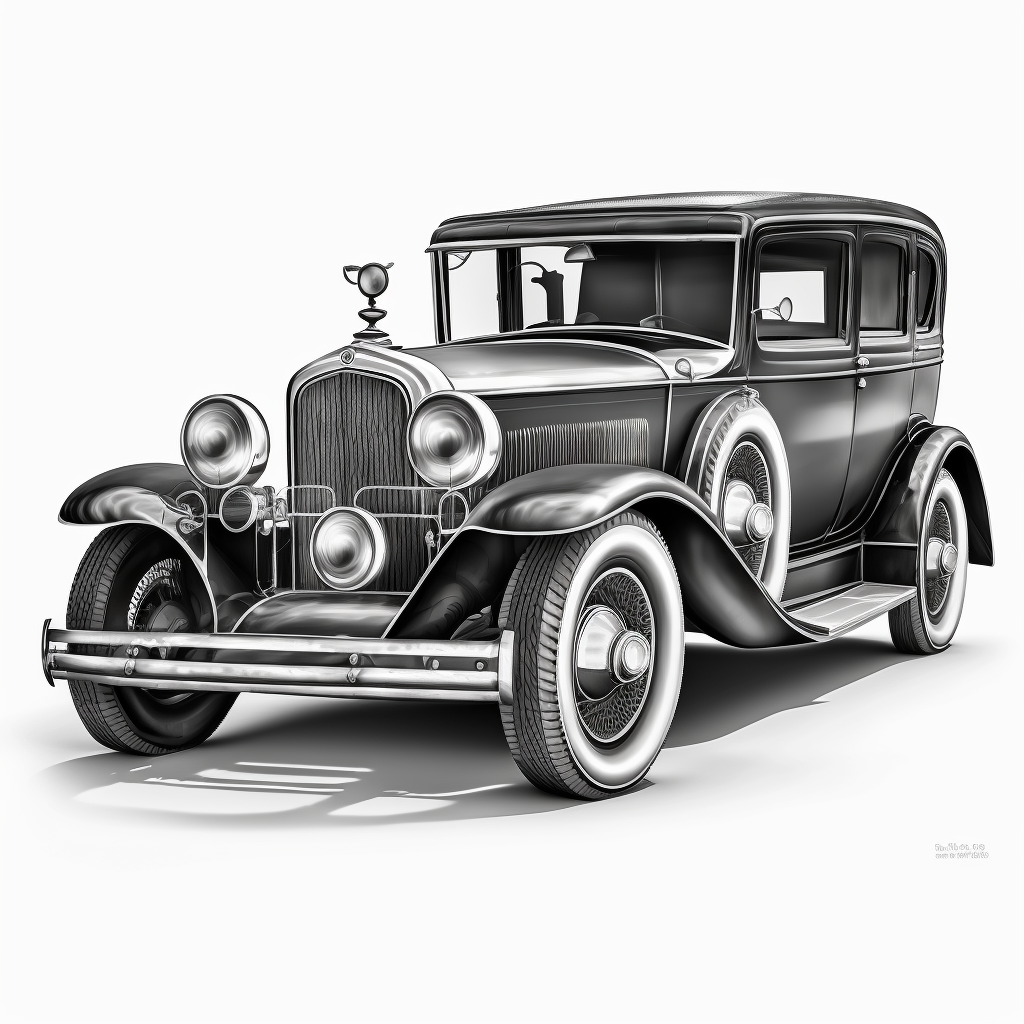 1920's automobile, clipart, white background - Clip Art Library