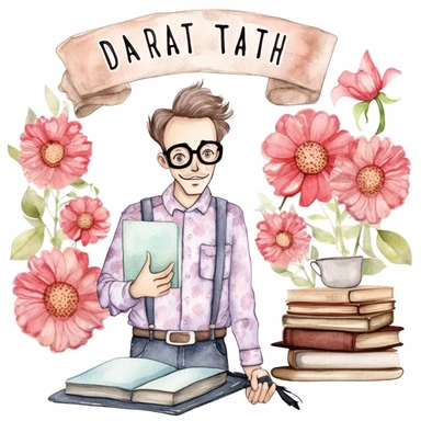 Teacher's Day watercolor clipart, Dear Teacher planner graphics, Cute kawaii teacher sticker, flower illustration