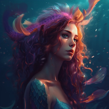 mermaid art and wallpaper free wallpapers and clipart bluerain, in the style of realistic hyper-detailed portraits, dark magenta and light amber, 32k uhd, sung kim, airbrush art, mikalojus konstantinas ciurlionis, wlop