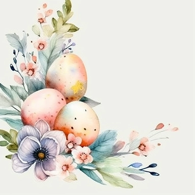 Watercolor easter corner border Clipart, easter, Minimalist Flowers Watercolor, Separated design, 8k