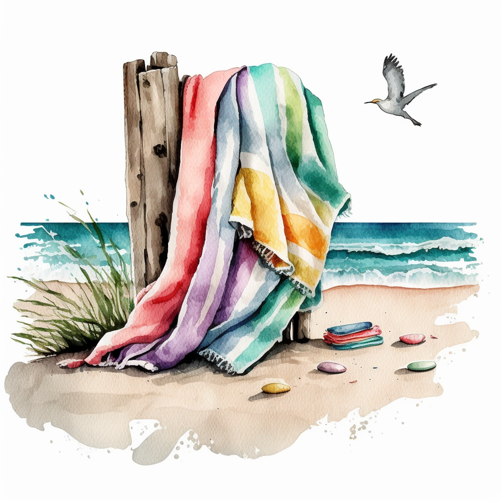 beach towel clipart
