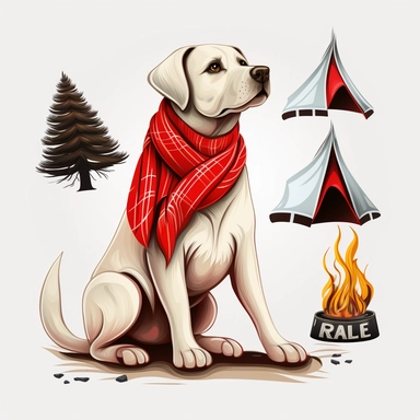 fire camp, same style, white background, illustrations, vector, clip art