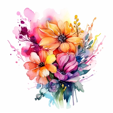 Let your imagination run wild by combining different flower species to create fantastical hybrid blooms. Merge the characteristics of multiple flowers into one unique and stunning watercolor clipart composition.