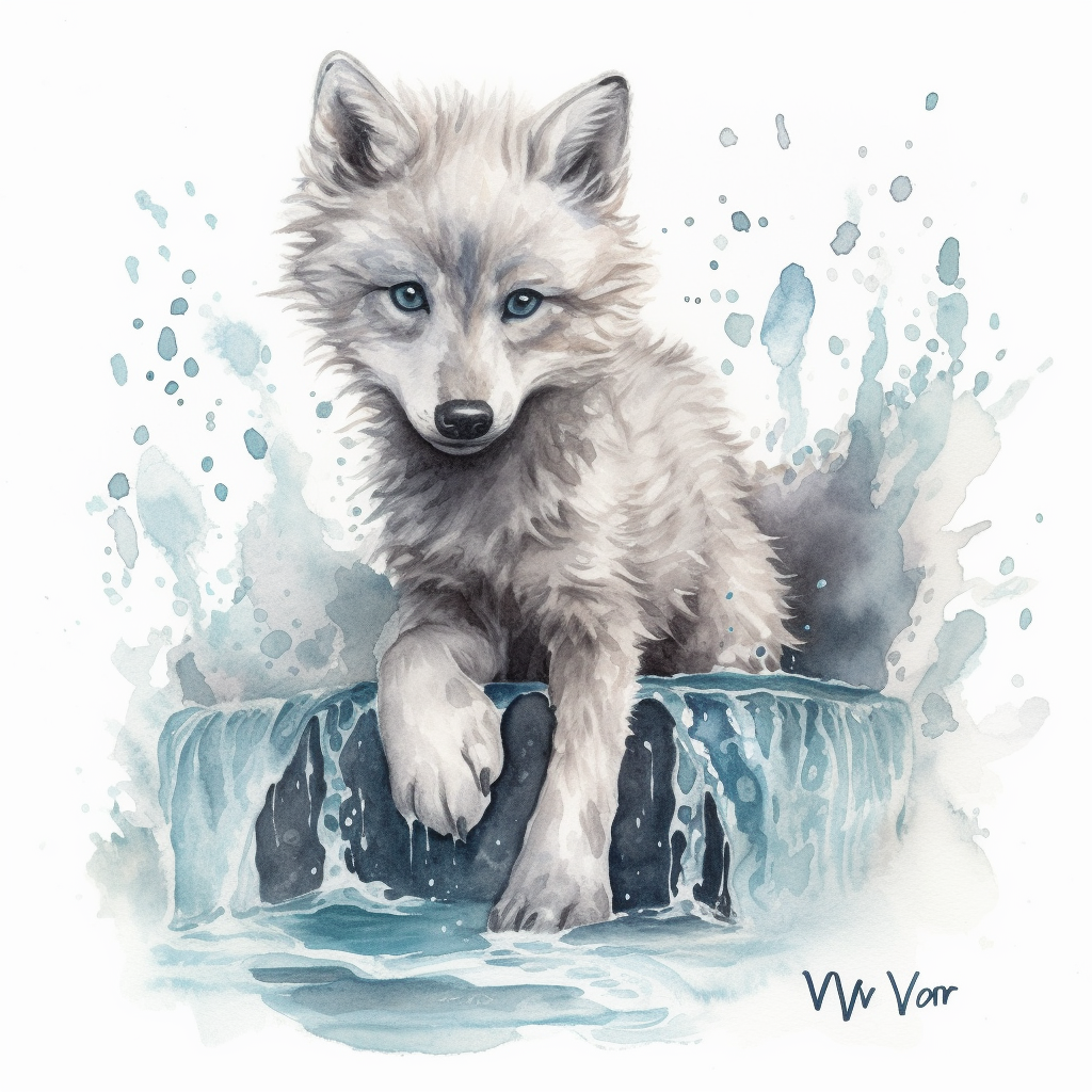 green wolf cliparts