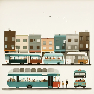 in the style of Ryo Takemasa, xuan loc xuan, Lisa Audit, Anastasia Suvorova, Jon Klassen, greg tocchini, separated isolated single of lively downtown center in Market Chipping city, steam trolleys, automobiles, double-decker buses, a rail network, street lined up with bakeries cafes hat shops, festive, urbancore, cute, cozy, white background, vector, clipart, elaborate, ultra-detailed, best quality illustration, well composed, vibrant colors, high definition, UHD