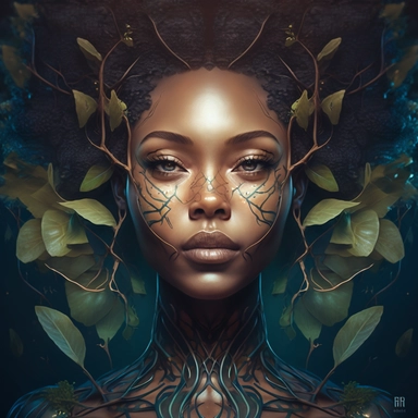 African American Woman symmetry portrait of moss king of ent of fangorn forest, glam, fae, fireflies, forest background, intricate, elegant, highly detailed, digital painting, artstation, concept art, smooth, sharp focus, illustration, art by artgerm and greg rutkowski and fra angelico and alphons mucha, no signature, no words, hd clipart