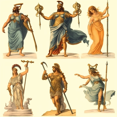 vintage greek mythology clipart