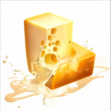 cheese slice clipart, cheese slice png, in the style of johannes jan schoonhoven, cream and ivory tints , rounded, fluide art, decorative paintings, use of light and shadow, rtx on, geometry-inspired , 115:113, in the style of playful geometrics, yanjun cheng, ful witchy academia, meticulous design, 3d concept art , in the style of geometric shapes and patterns, hyper-realistic food illustrations, bold, manga-inspired characters , funny