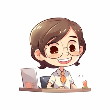 happy cute Ledger Clerk face, cartoon, clipart, mascot, isolated on white background