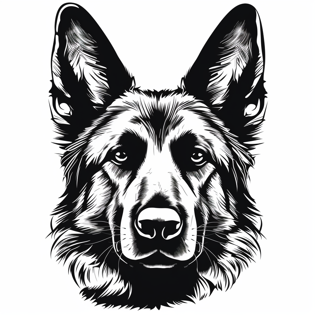 dog clipart black and white