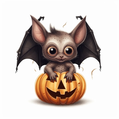 Axel scheffler illustration style halloween cute bat, high definition, 8k, insanely detailed, fine detail, sharp focus, illustration, white background, isolated clipart vector