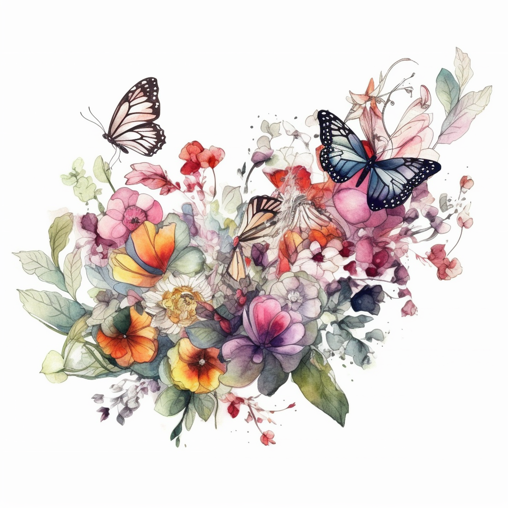 butterfly clip art black and white