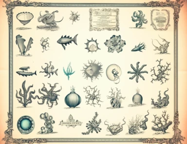 blank ephemera paper page with ornate border illustrations vintage ocean coastal elements pencil sketch , greeting card design, old botanical books style drawing, vintage, distressed textures, muted colors, craft paper texture, handwriting lines in background, pen and ink on paper with watercolor washes Watercolor, vector, white background, rice paper texture, clipart, flat illustration, outlined , Vector, 4K, Art station, digital print, highly detailed clean, detailed illustration, 3D vector ar